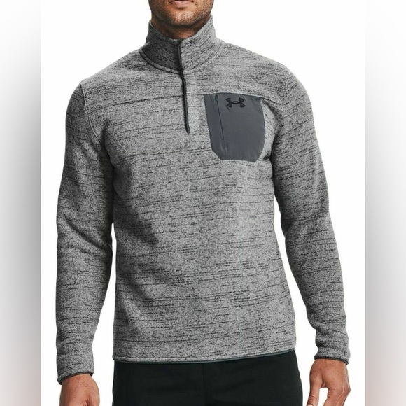 Under Armour Gray and Black Long Sleeve Specialist Henley 2.0 - Picture 2 of 7